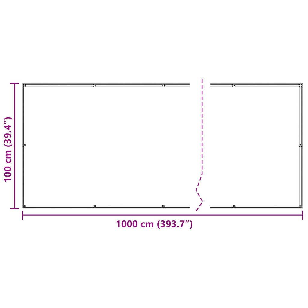 Schermo da balcone Borgogna 100 x 1000 cm Tessuto Oxford