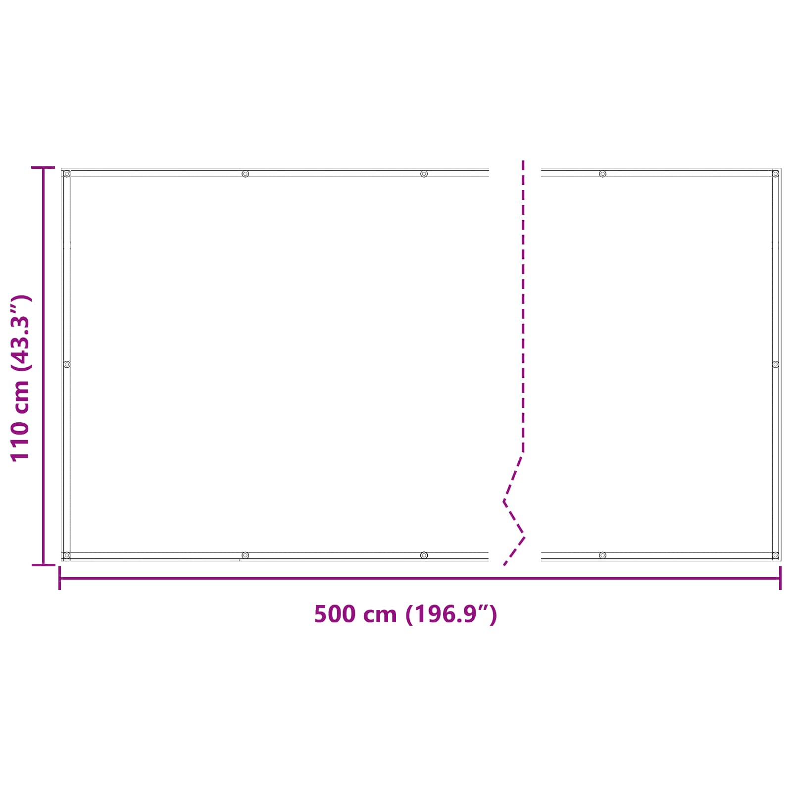 Schermo da balcone Borgogna 110 x 500 cm Tessuto Oxford