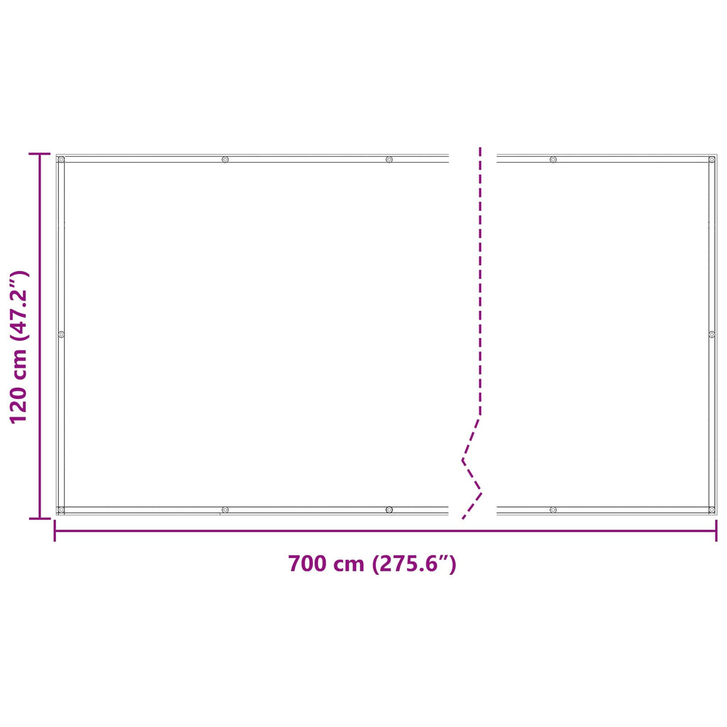 Schermo da balcone Borgogna 120 x 700 cm