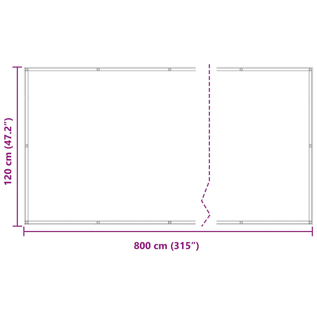 Schermo da balcone Borgogna 120 x 800 cm