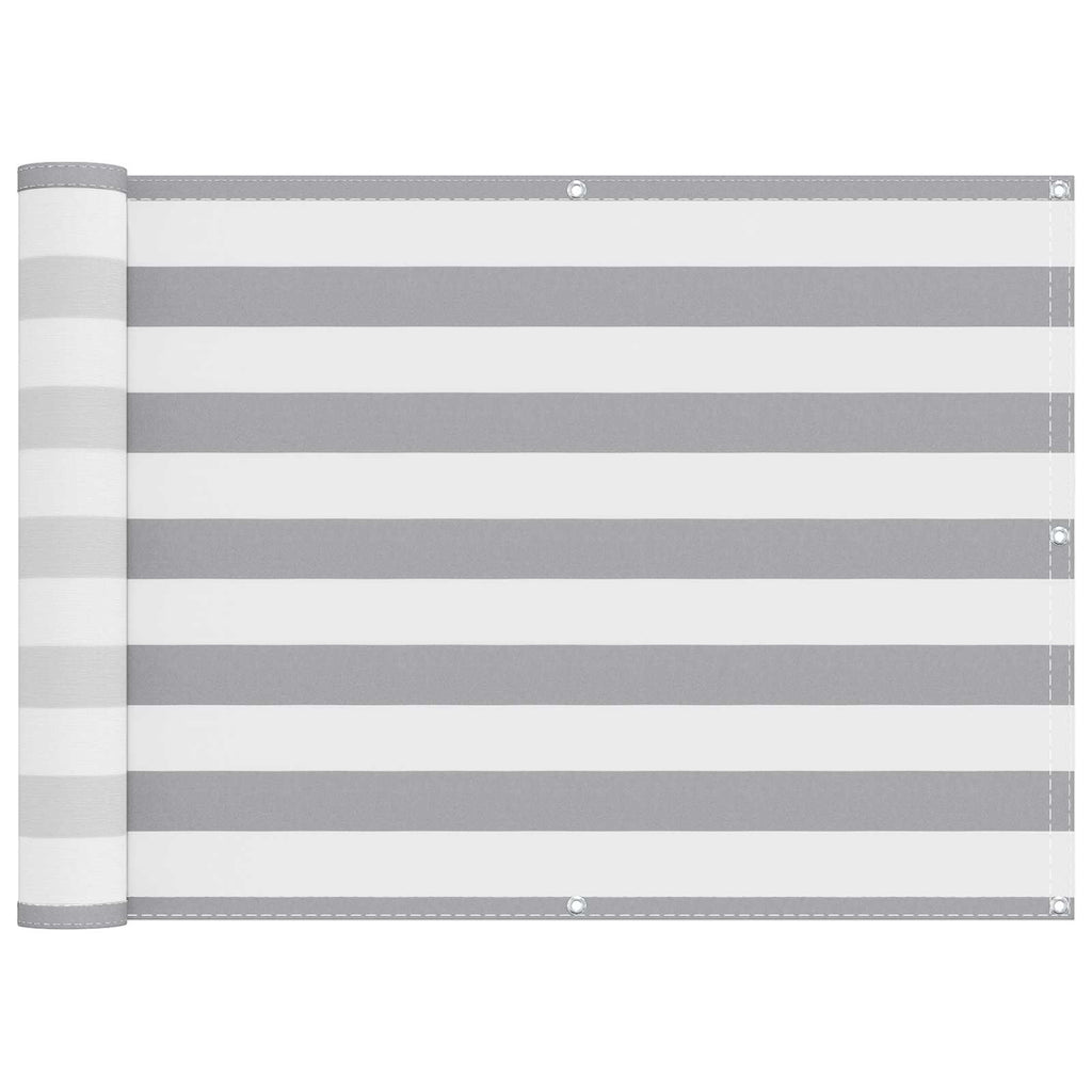 Schermo da balcone Grigio chiaro e bianco 75 x 500 cm