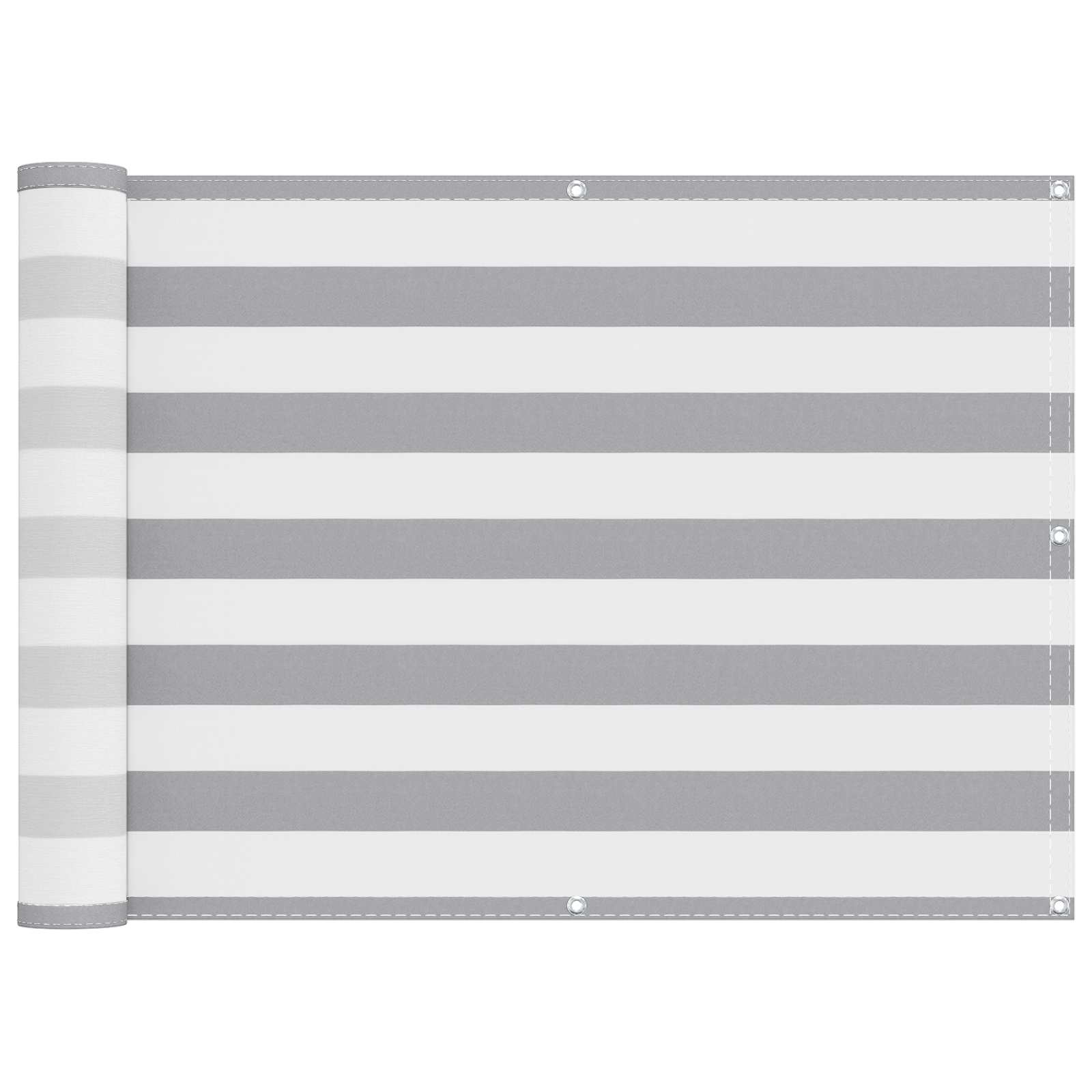 Schermo da balcone Grigio chiaro e bianco 75 x 500 cm