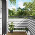 Schermo da balcone Grigio chiaro e bianco 75 x 700 cm