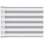 Schermo da balcone Grigio chiaro e bianco 75 x 800 cm