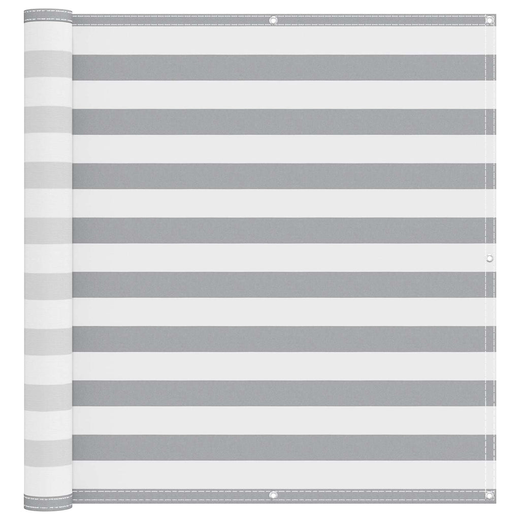 Schermo da balcone Grigio chiaro e bianco 110 x 300 cm
