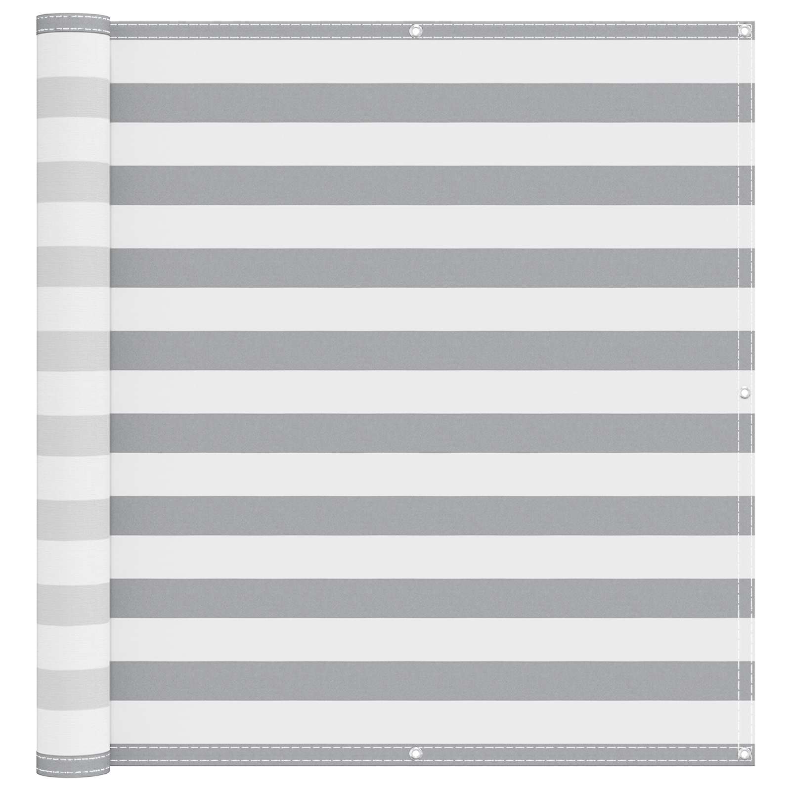 Schermo da balcone Grigio chiaro e bianco 110 x 500 cm