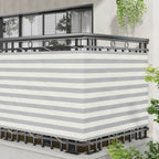 Schermo da balcone Grigio chiaro e bianco 120 x 300 cm