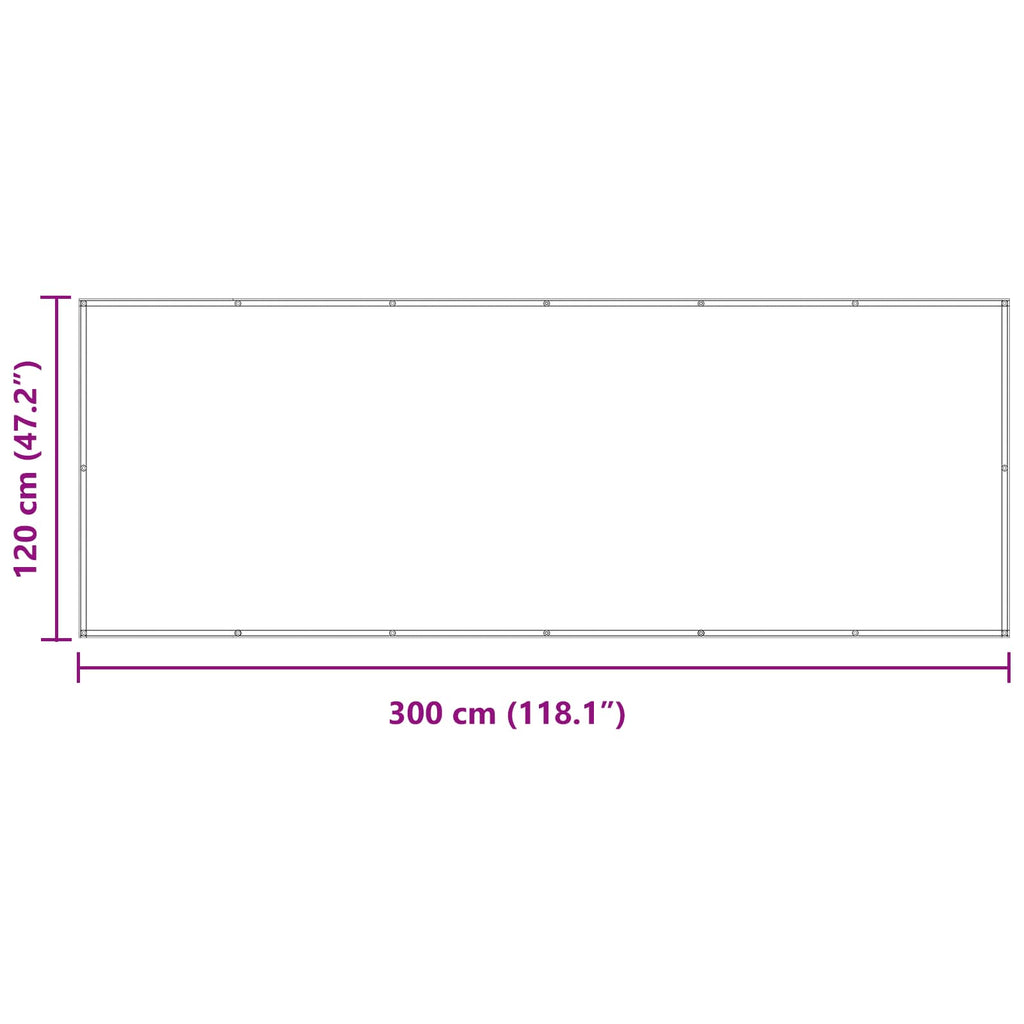 Schermo da balcone Grigio chiaro e bianco 120 x 300 cm