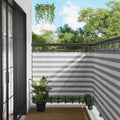 Schermo da balcone Grigio chiaro e bianco 120 x 400 cm