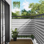 Schermo da balcone Grigio chiaro e bianco 120 x 500 cm