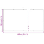 Schermo da balcone Grigio chiaro e bianco 120 x 600 cm