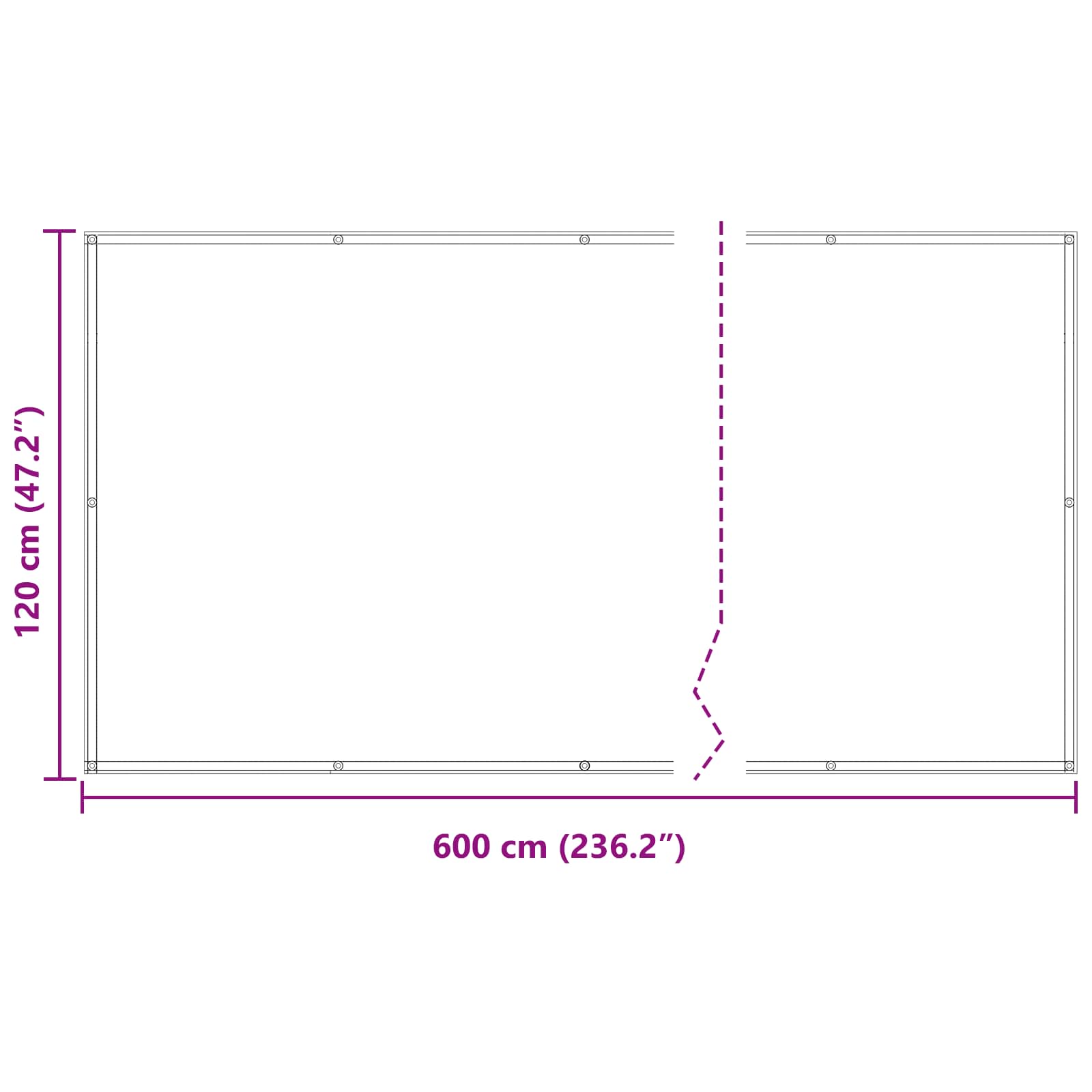 Schermo da balcone Grigio chiaro e bianco 120 x 600 cm