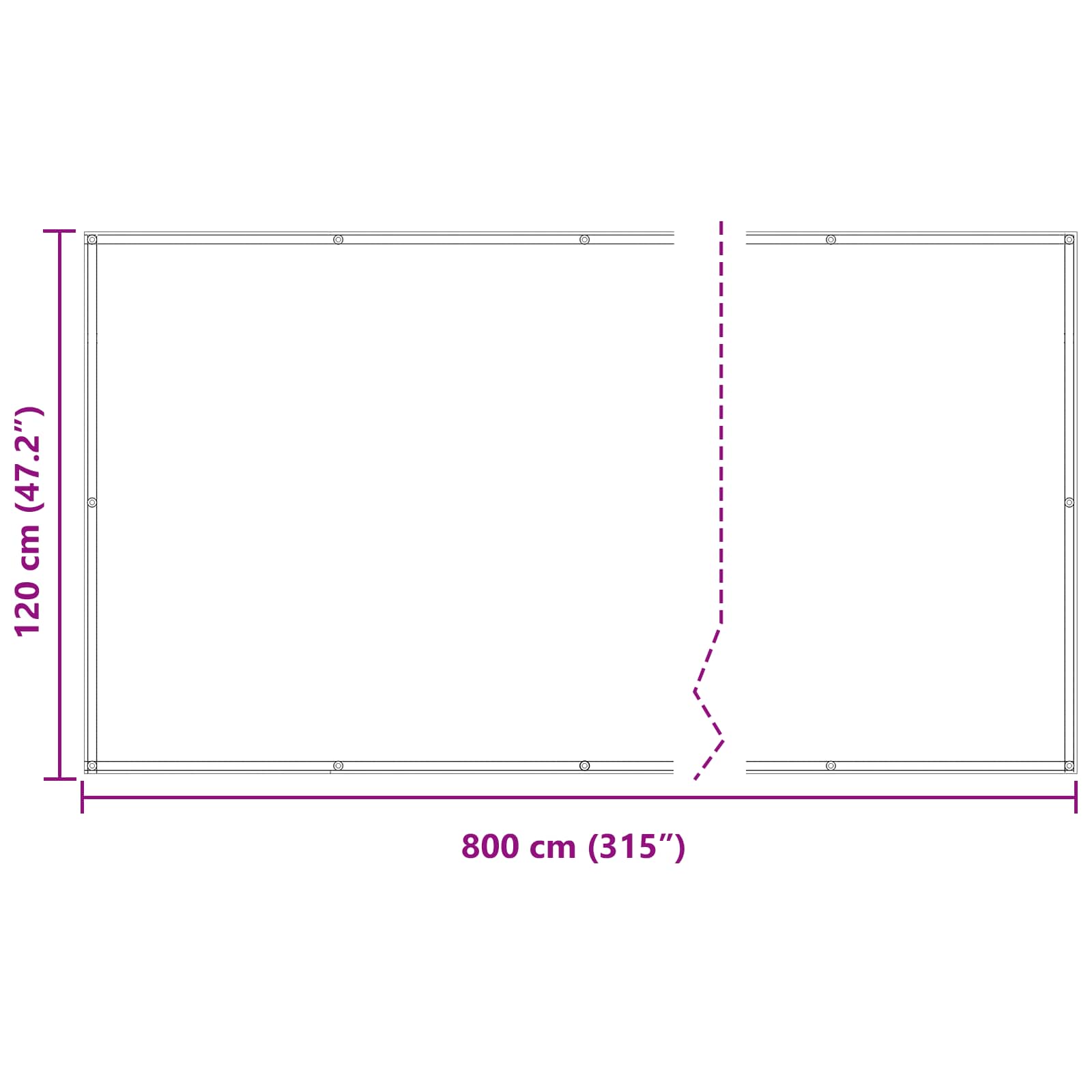 Schermo da balcone Grigio chiaro e bianco 120 x 800 cm