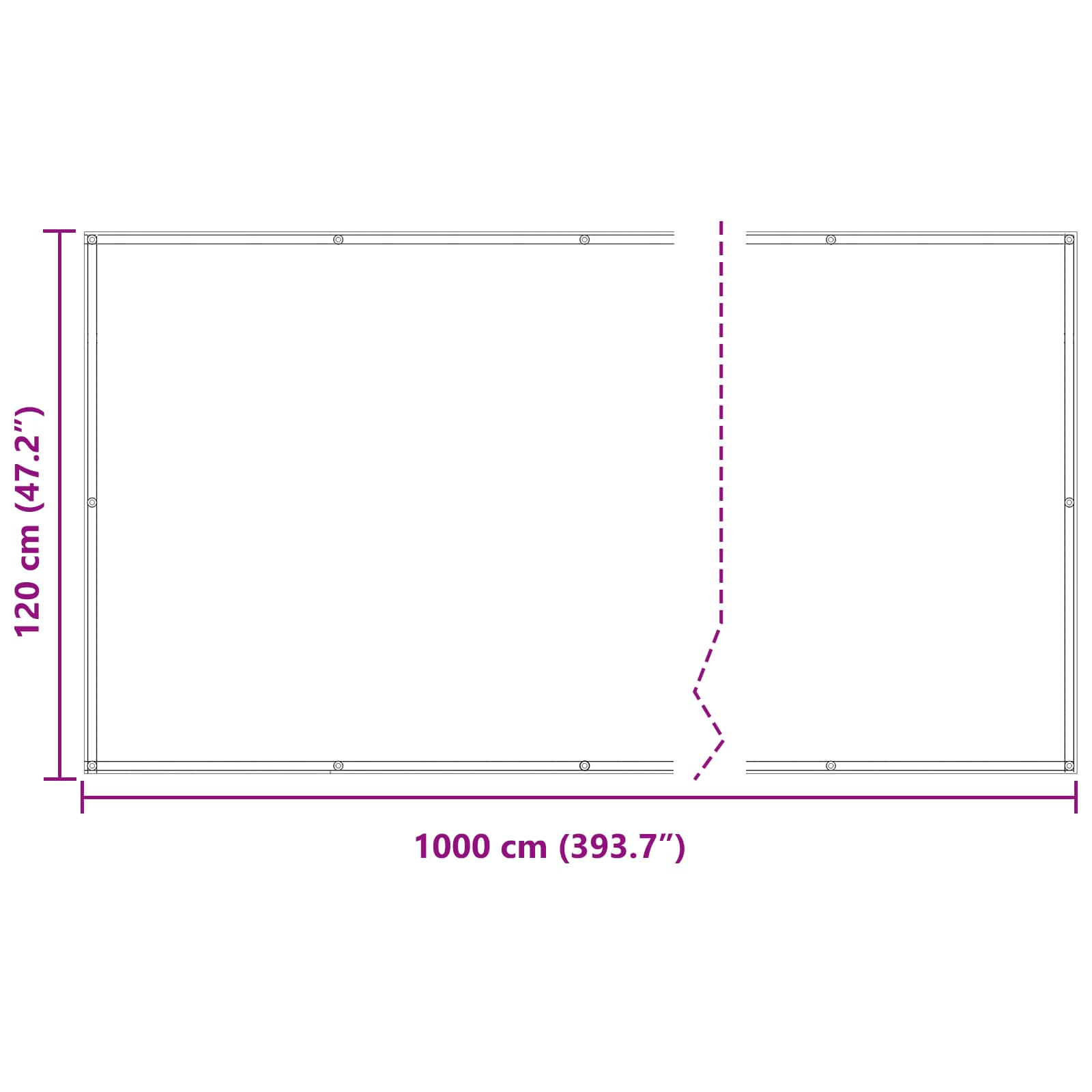 Schermo da balcone Grigio chiaro e bianco 120 x 1000 cm
