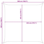 Vela da ombra solare Arancione e Marrone 5 x 5 m
