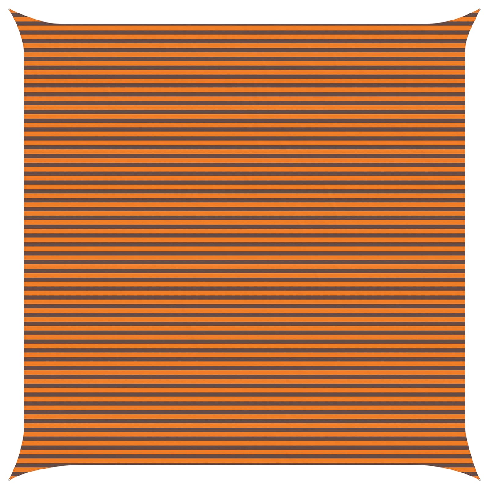 Vela da ombra solare Arancione e Marrone 7 x 7 m