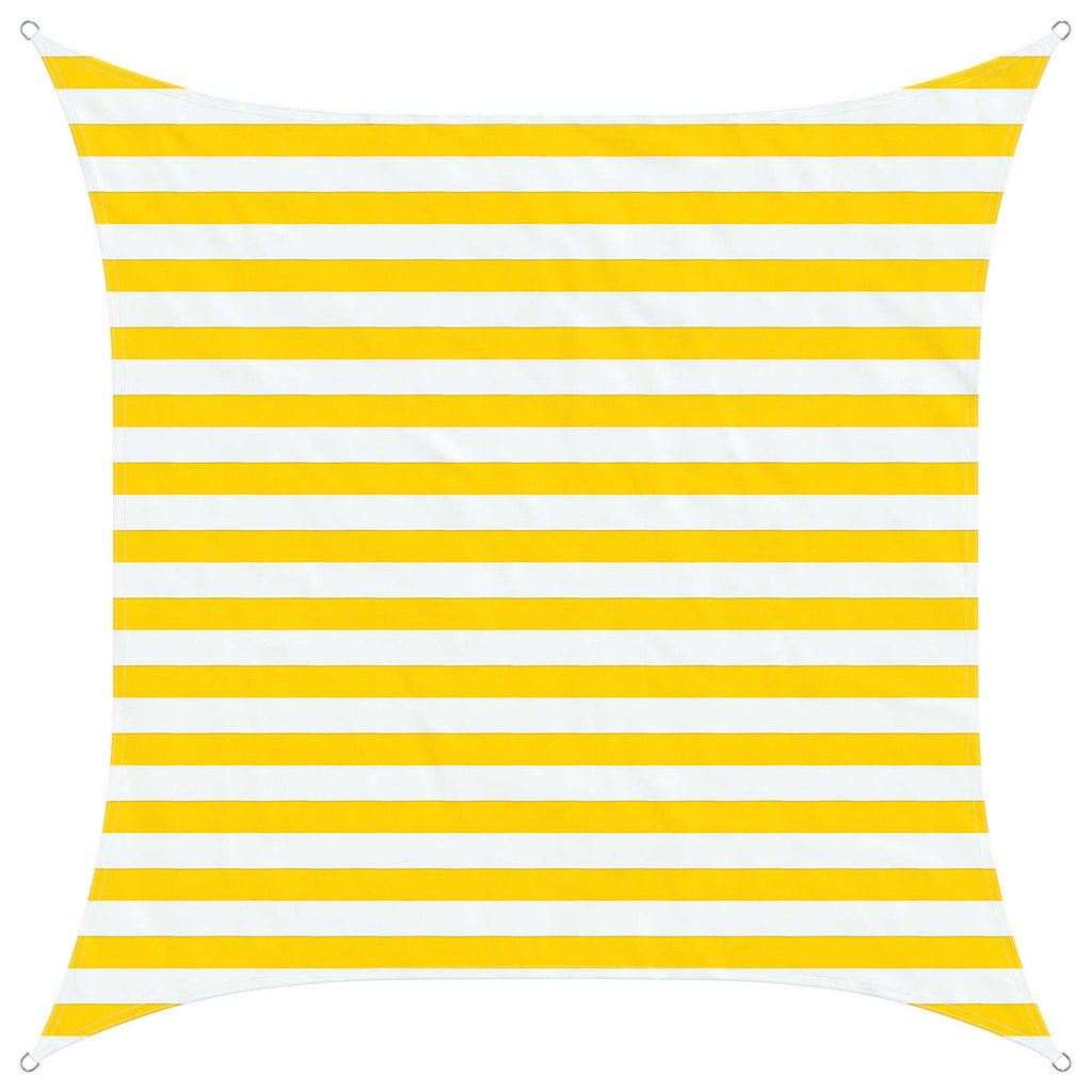 Vela da ombra solare Giallo e Bianco 2 x 2 m