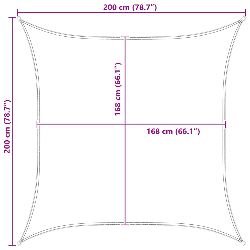 Vela da ombra solare Giallo e Bianco 2 x 2 m