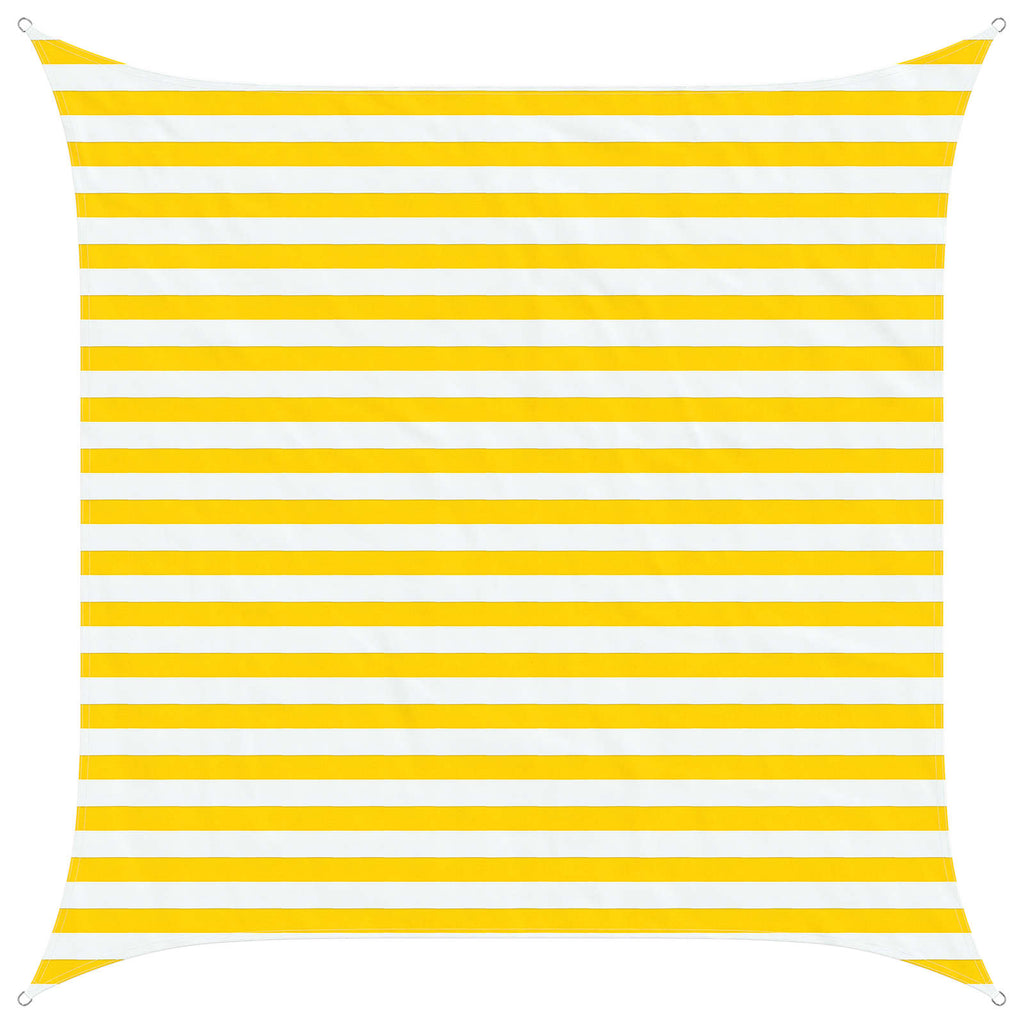 Vela da ombra solare Giallo e Bianco 2,5 x 2,5 m
