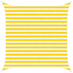 Vela da ombra solare Giallo e Bianco 2,5 x 2,5 m