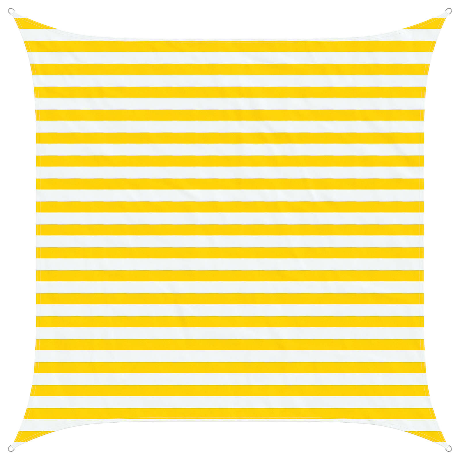 Vela da ombra solare Giallo e Bianco 2,5 x 2,5 m