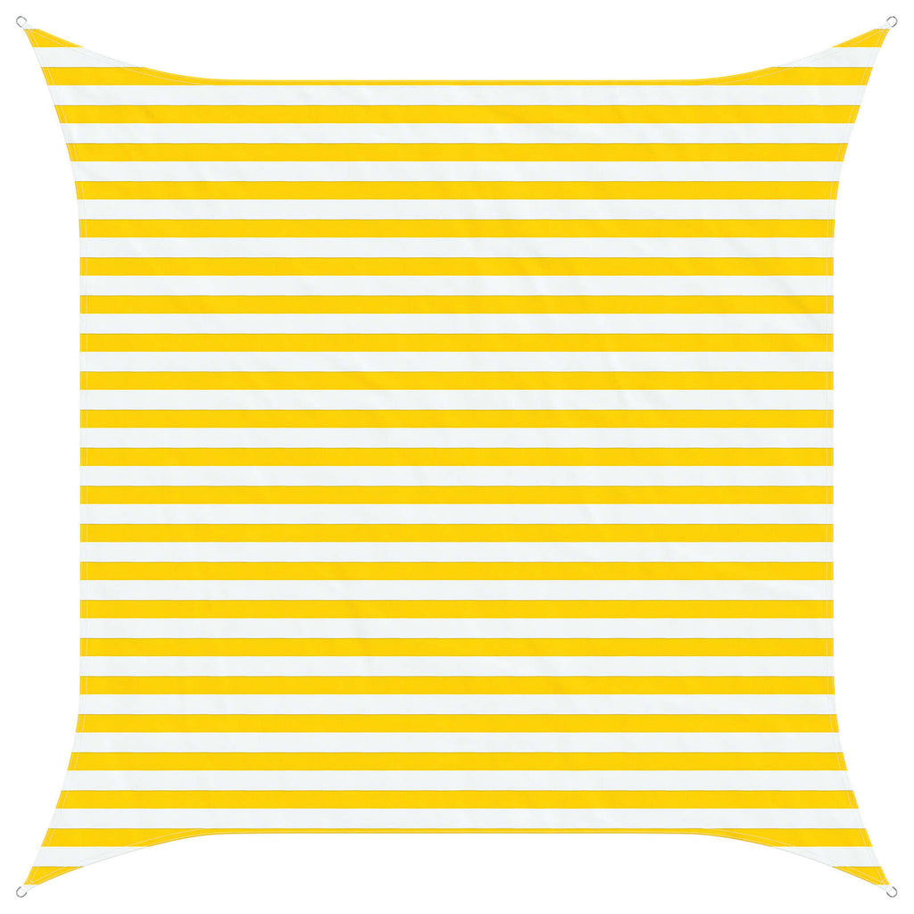 Vela da ombra solare Giallo e Bianco 3 x 3 m