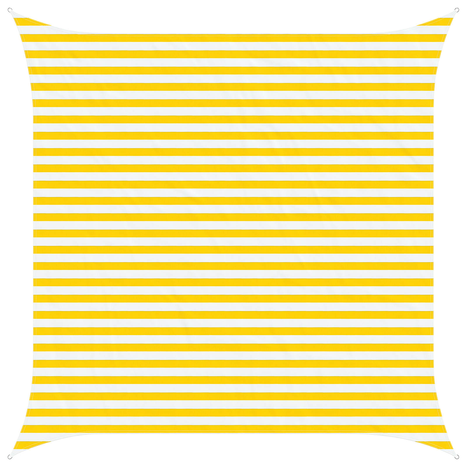 Vela da ombra solare Giallo e Bianco 3,6 x 3,6 m