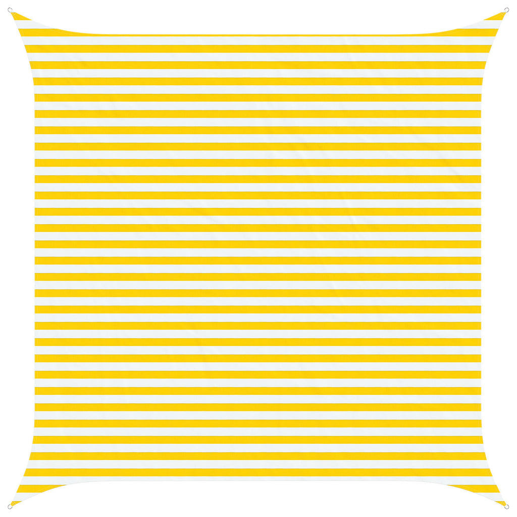 Vela da ombra solare Giallo e Bianco 4 x 4 m