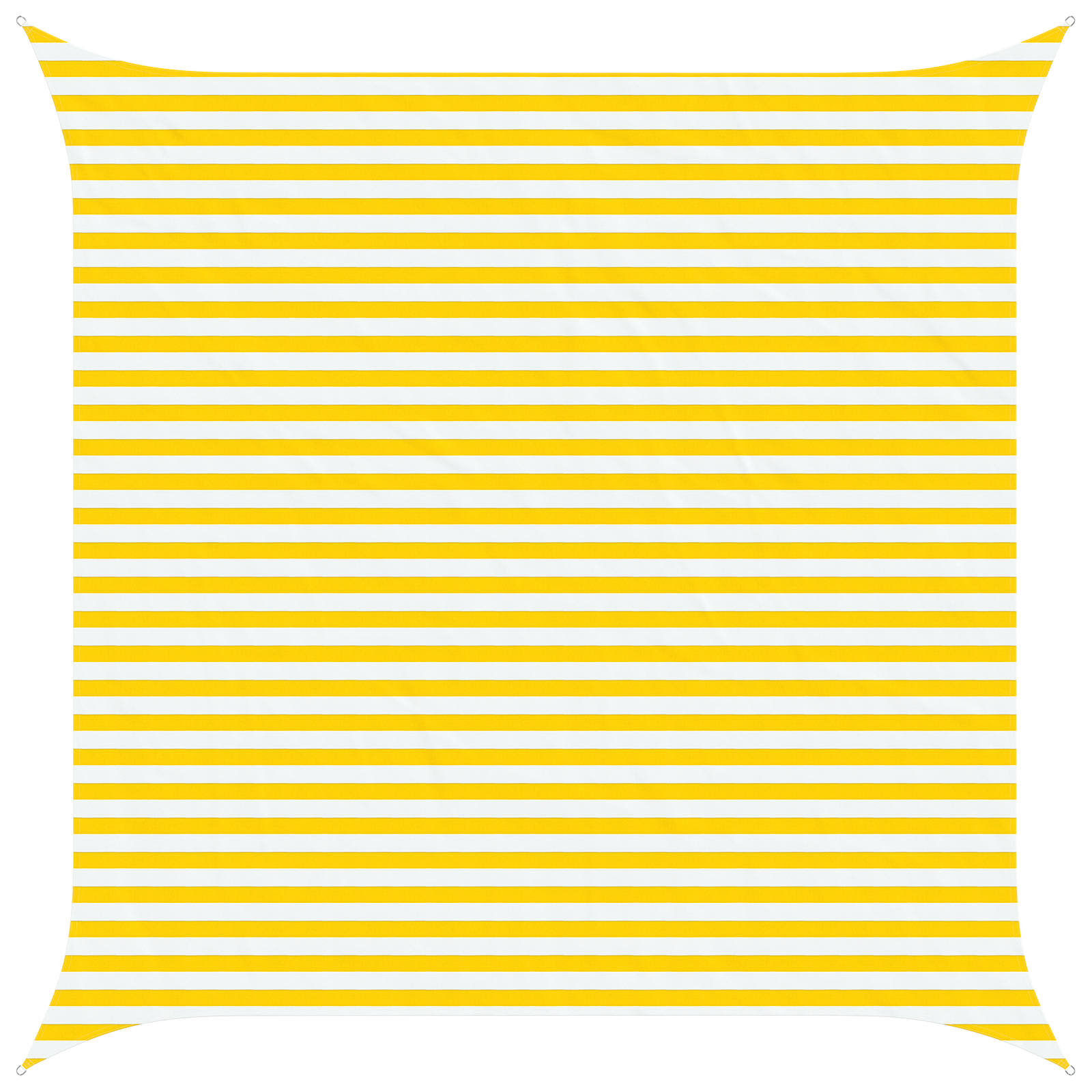 Vela da ombra solare Giallo e Bianco 4 x 4 m
