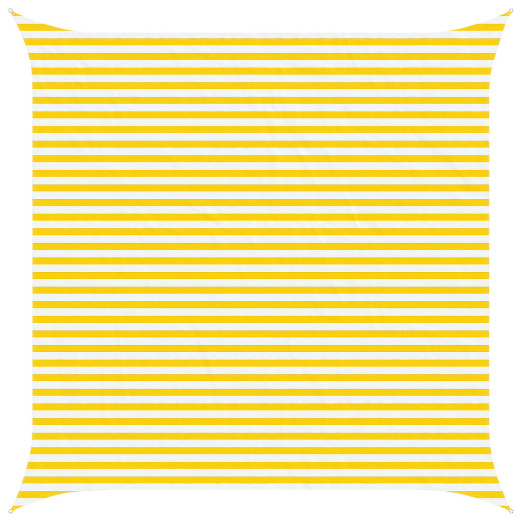 Vela da ombra solare Giallo e Bianco 4,5 x 4,5 m