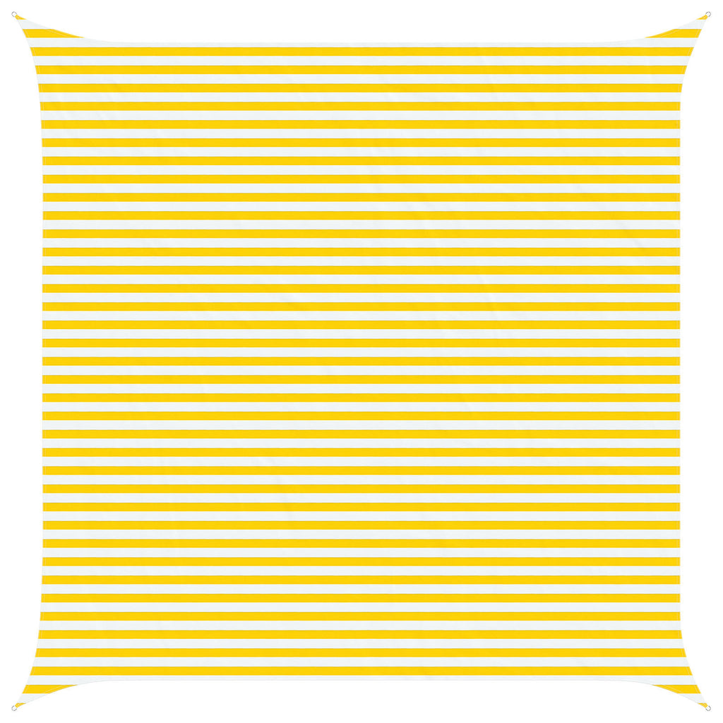 Vela da ombra solare Giallo e Bianco 5 x 5 m