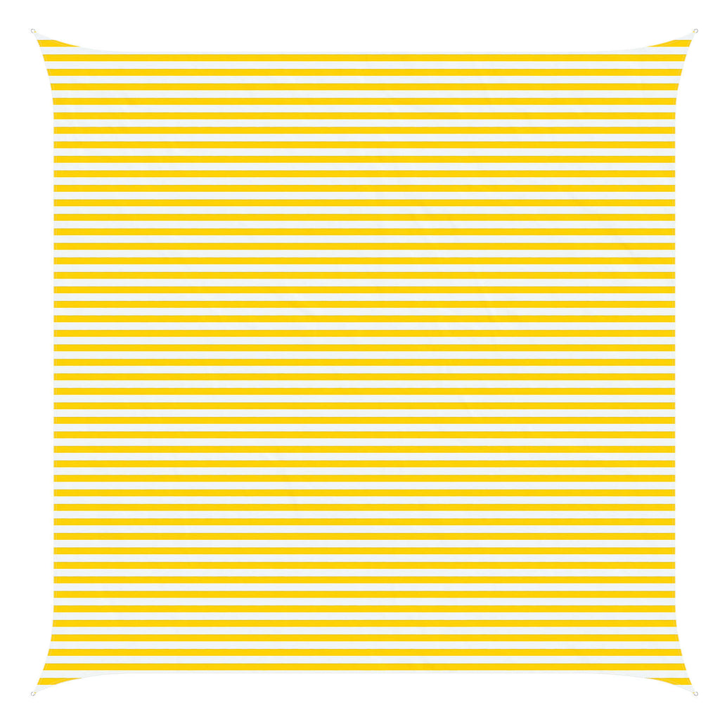 Vela da ombra solare Giallo e Bianco 6 x 6 m