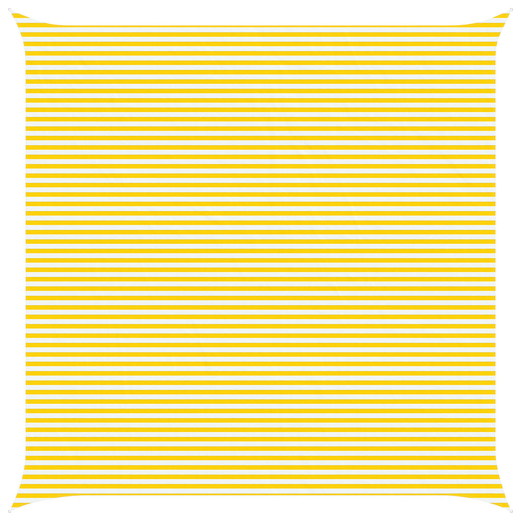 Vela da ombra solare Giallo e Bianco 7 x 7 m