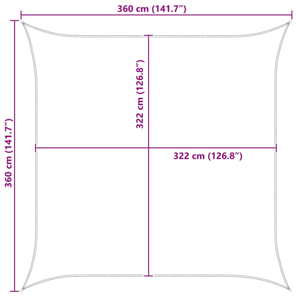 Vela da ombra solare Blu e Bianco 3,6 x 3,6 m