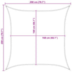 Vela da ombra solare Grigio chiaro e bianco 2 x 2 m