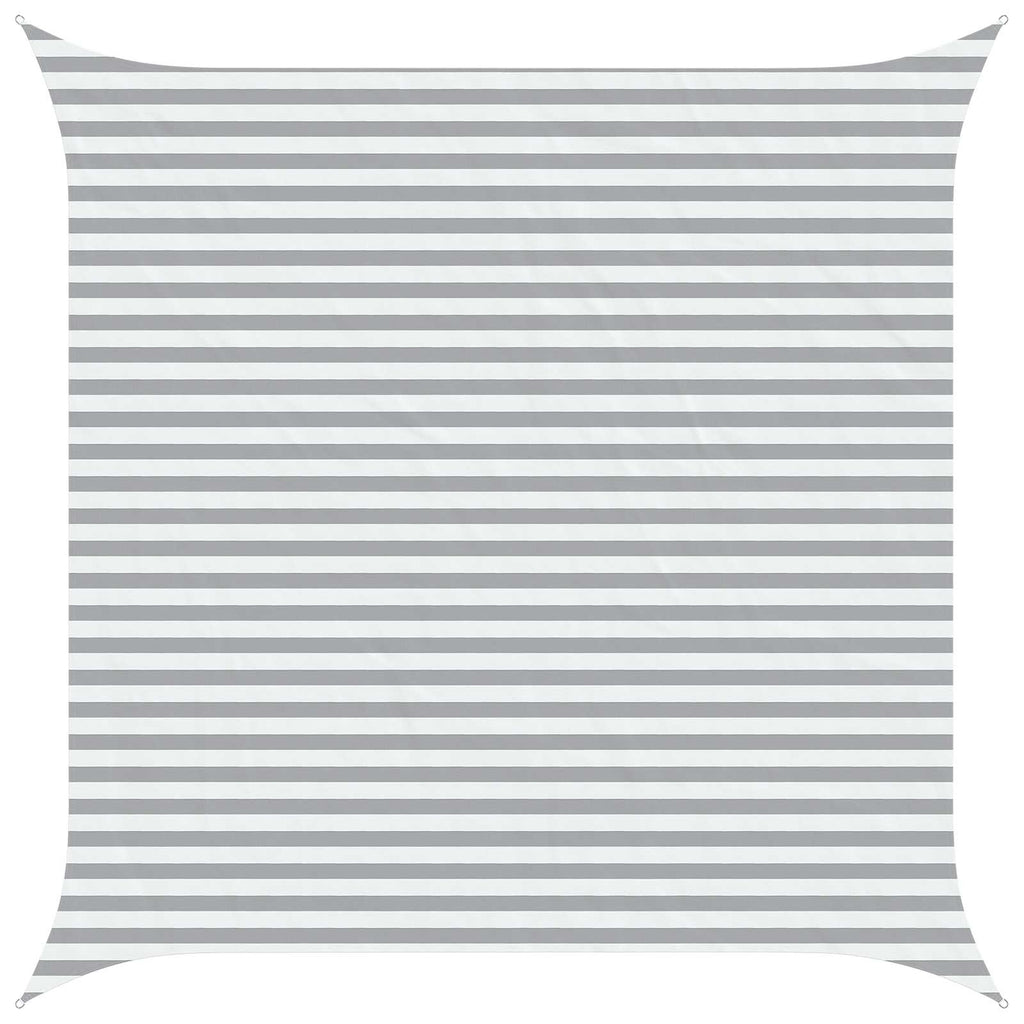 Vela da ombra solare Grigio chiaro e bianco 4 x 4 m