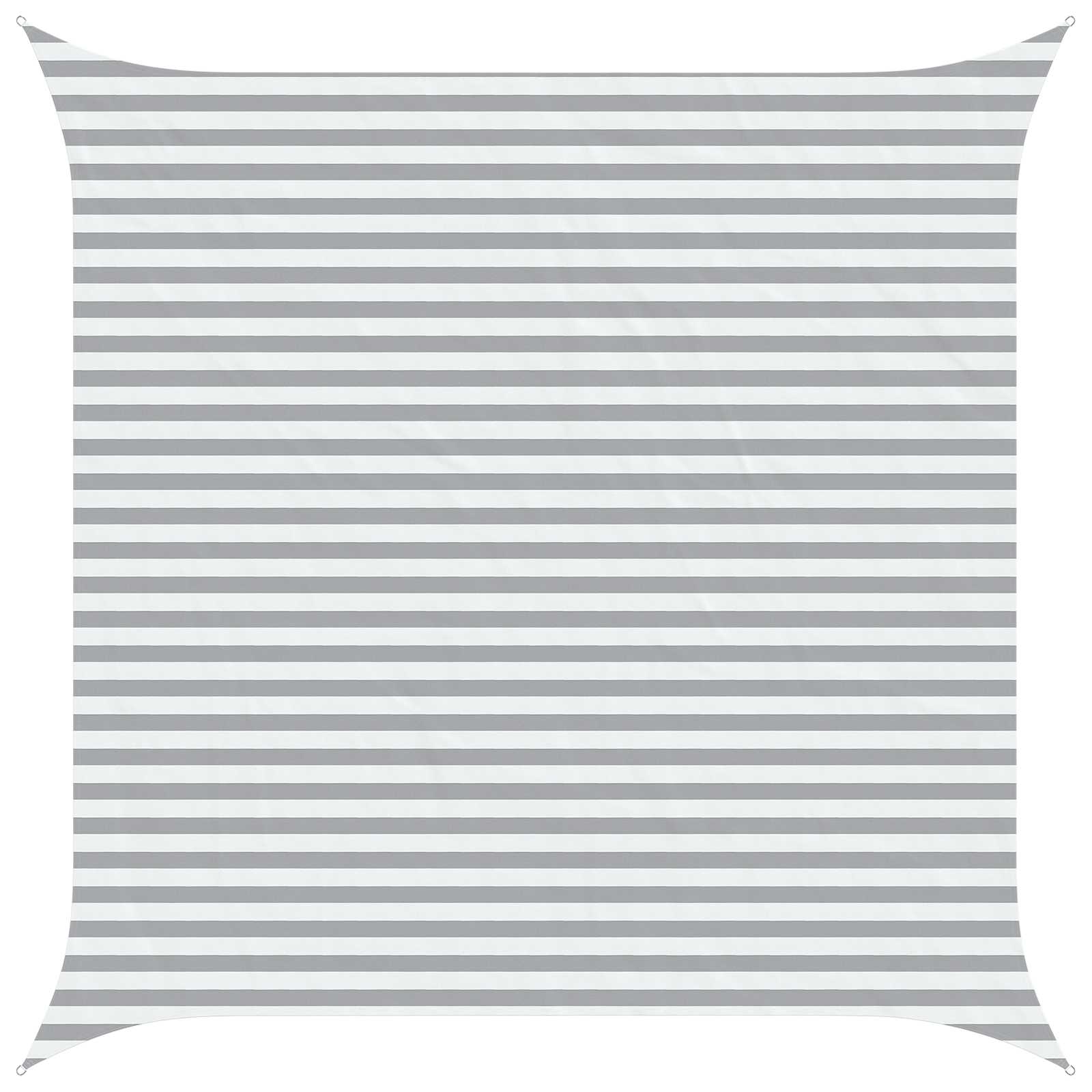 Vela da ombra solare Grigio chiaro e bianco 4 x 4 m