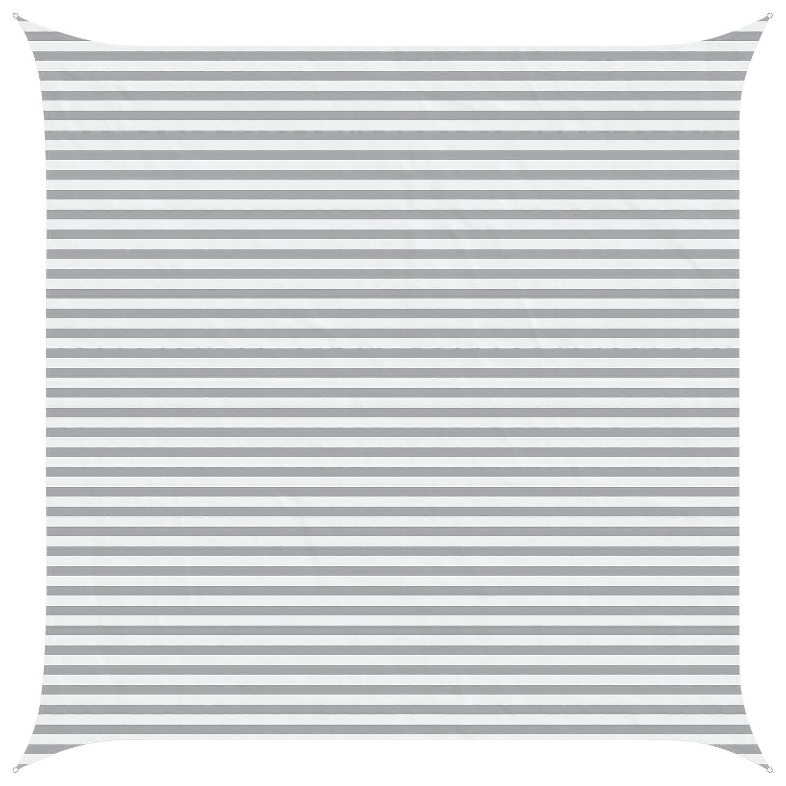Vela da ombra solare Grigio chiaro e bianco 5 x 5 m
