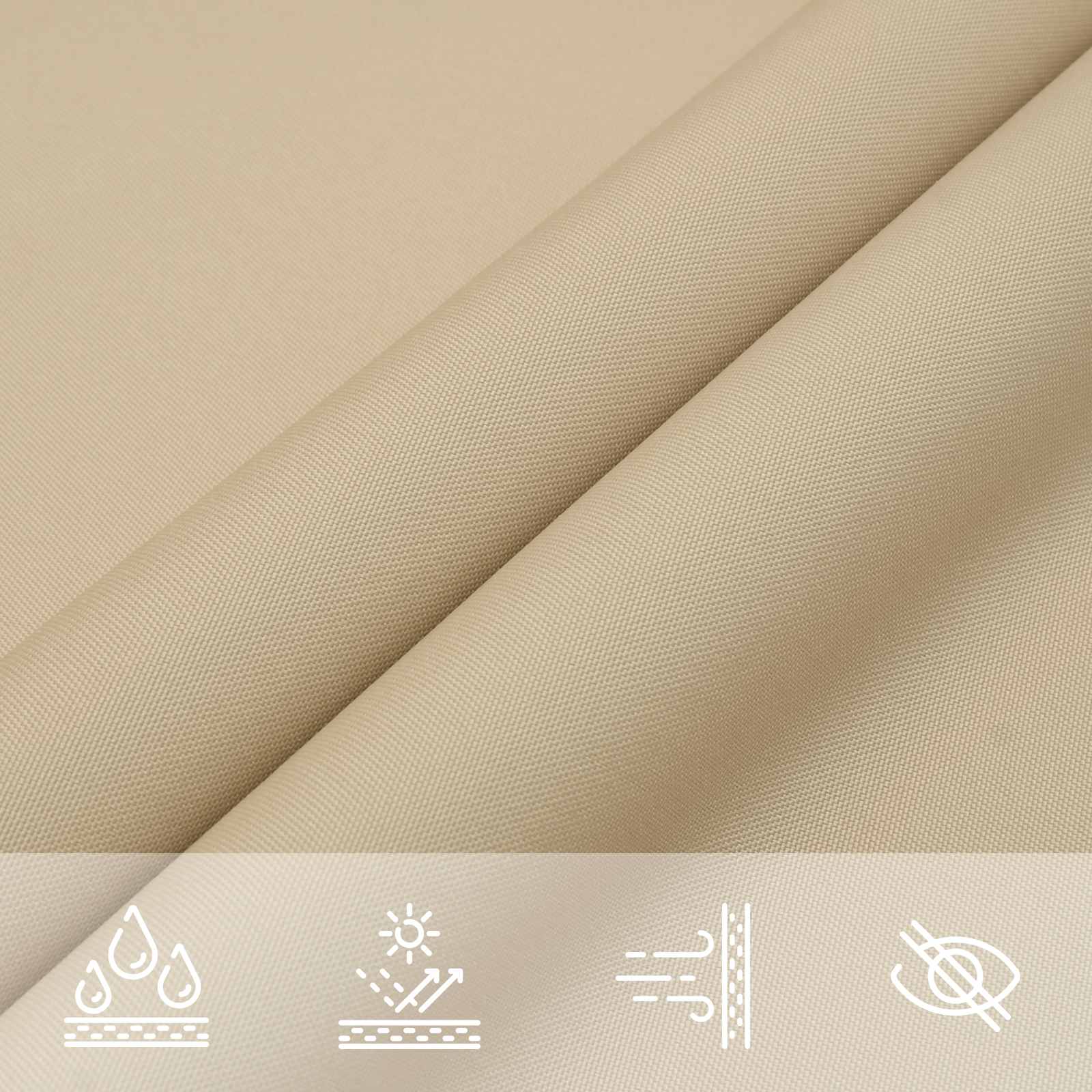 Vela da ombra solare Beige 6 x 2,5 m 100% Poliestere Oxford