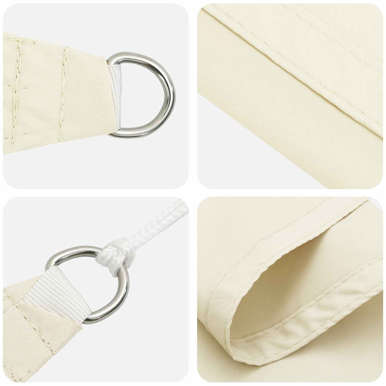 Vela da ombra solare Crema 6 x 2 m 100% Poliestere Oxford