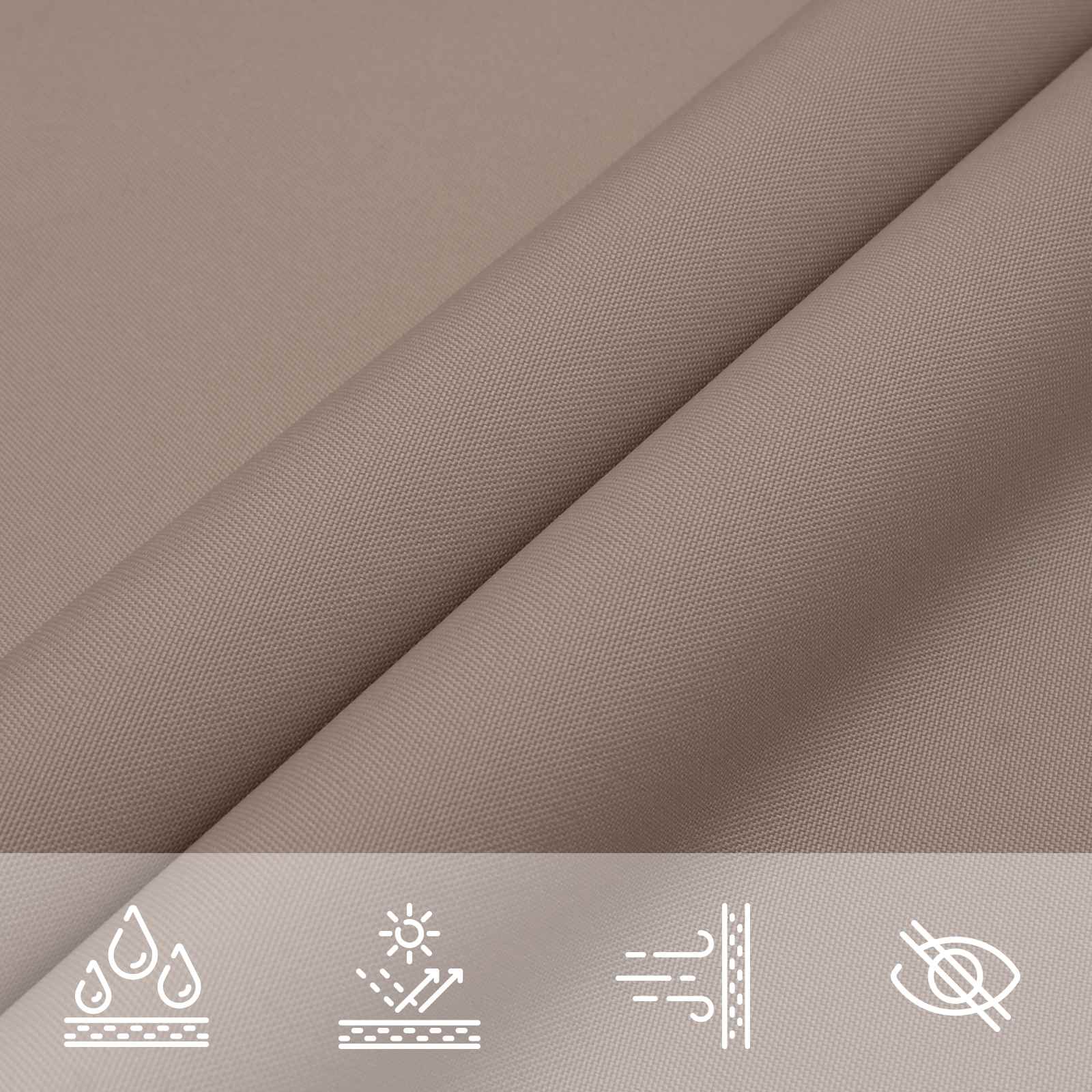 Vela da ombra solare Tortora 6 x 2 m 100% Poliestere Oxford