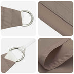 Vela da ombra solare Tortora 6 x 2,5 m 100% Poliestere Oxford