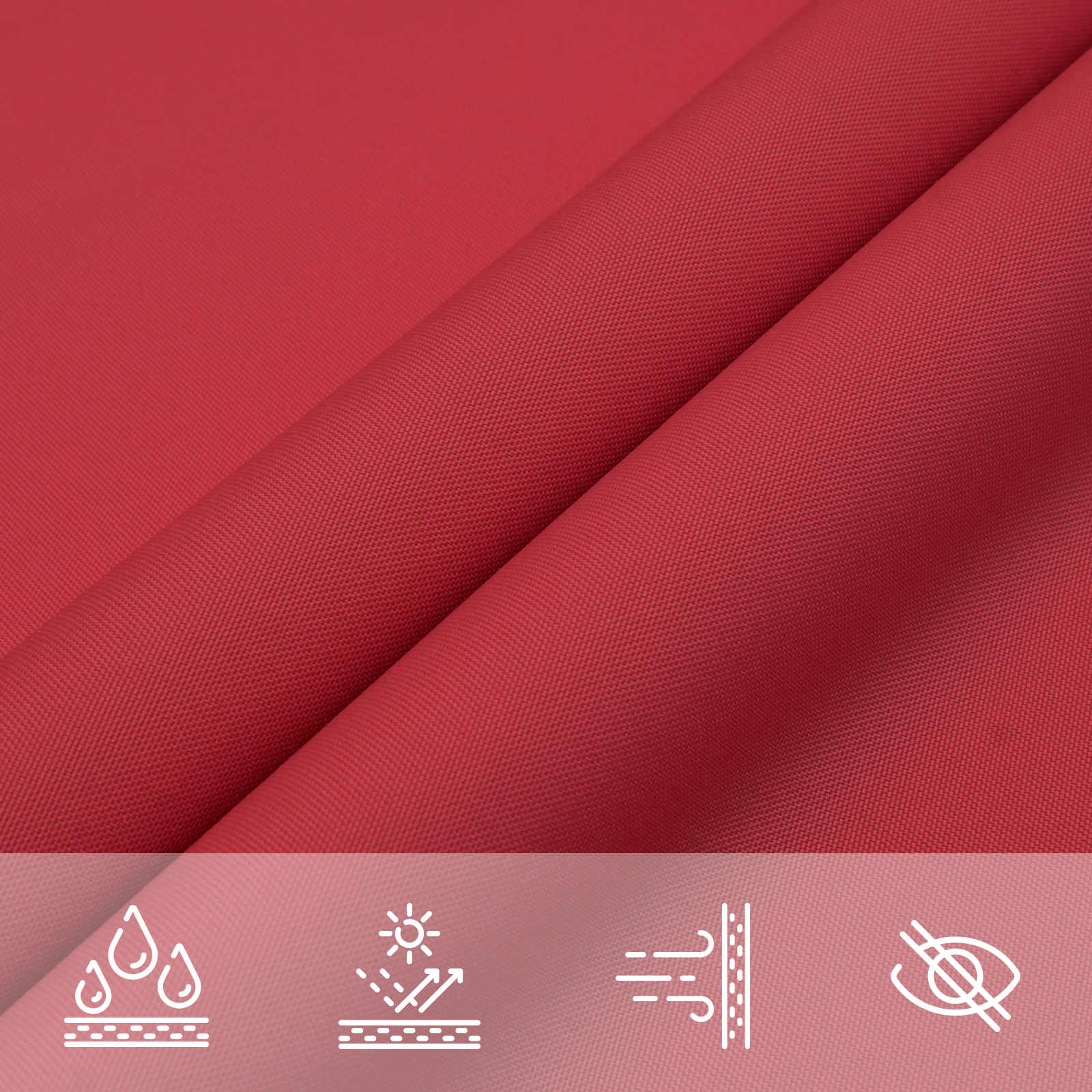 Vela da ombra solare Rosso 6 x 2,5 m 100% Poliestere Oxford