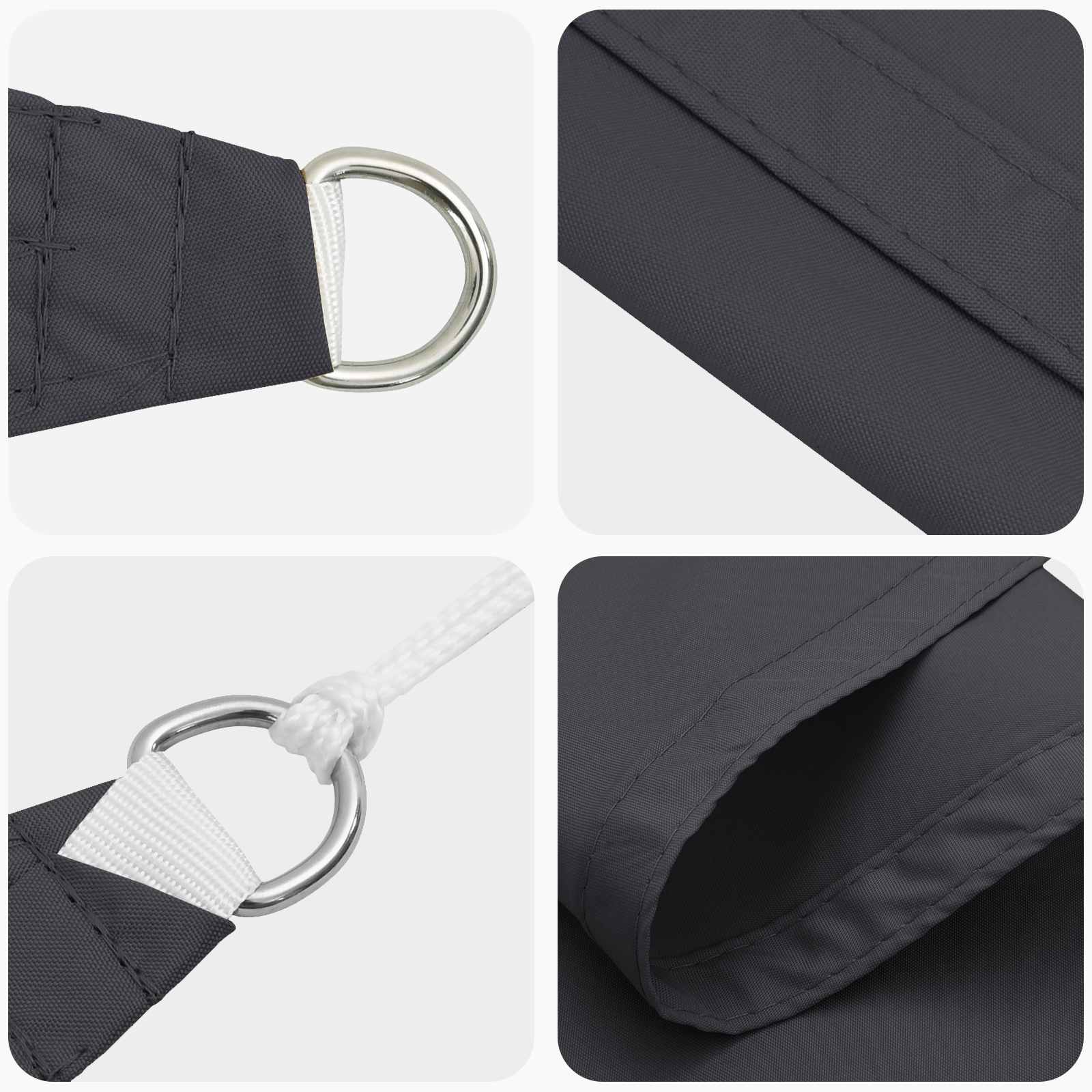 Vela da ombra solare Nero 6 x 2,5 m 100% Poliestere Oxford
