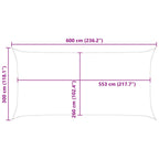 Vela da ombra solare Arancione e Marrone 6 x 3 m