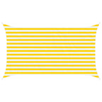 Vela da ombra solare Giallo e Bianco 3,5 x 2 m