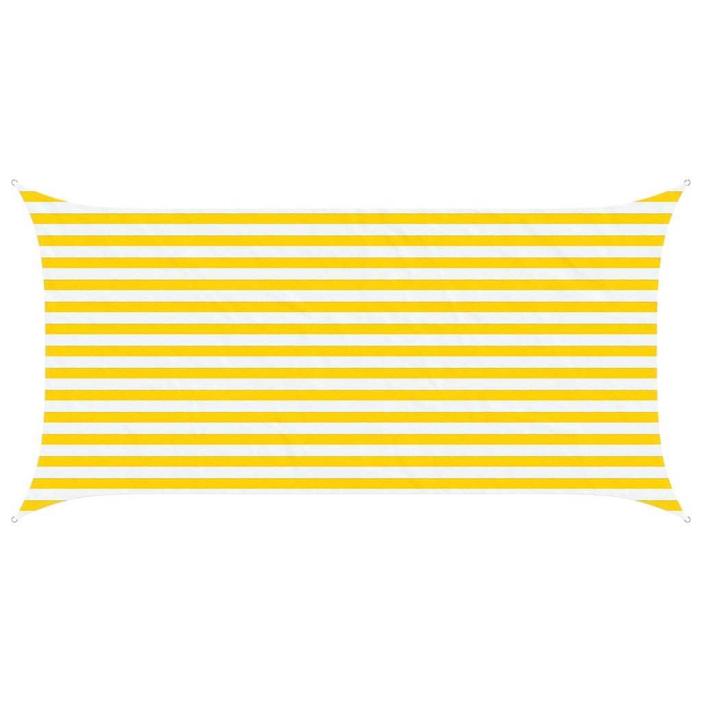 Vela da ombra solare Giallo e Bianco 4 x 2 m