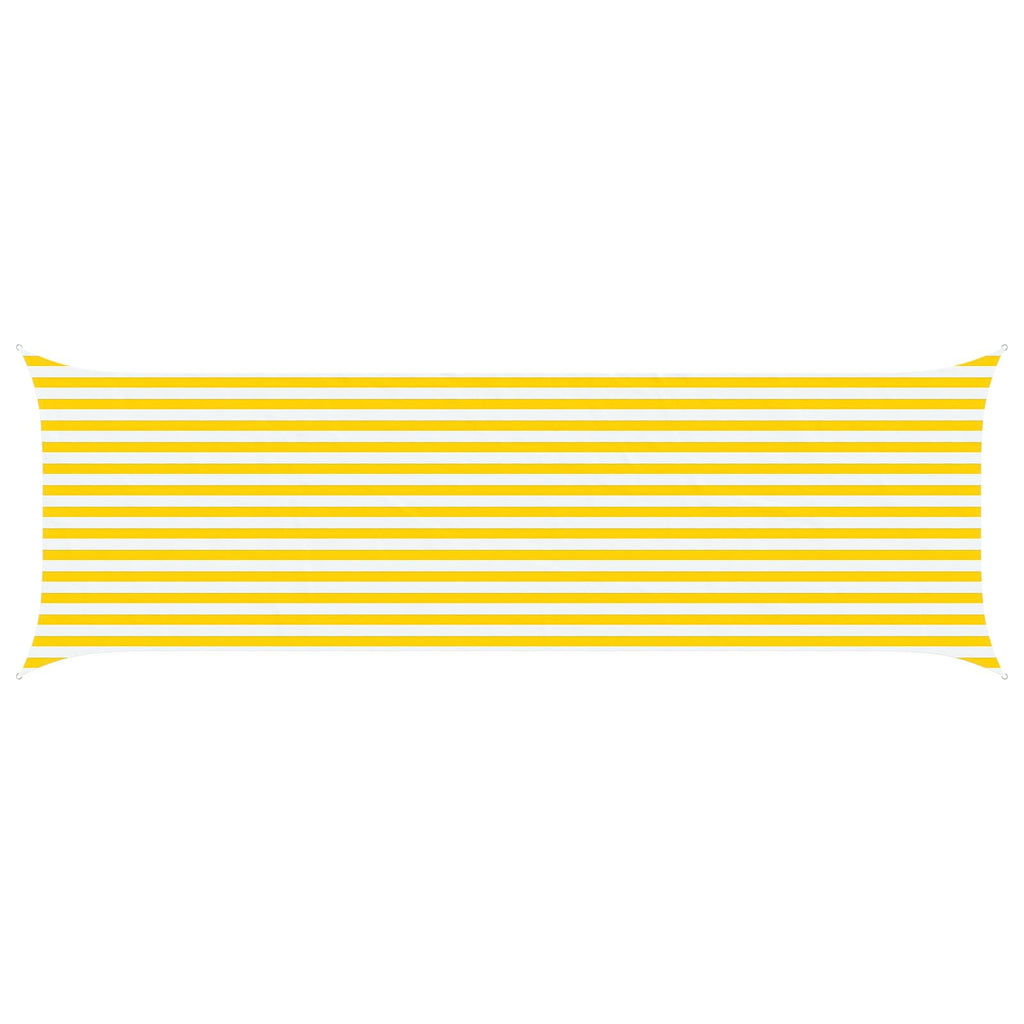 Vela da ombra solare Giallo e Bianco 6 x 2 m