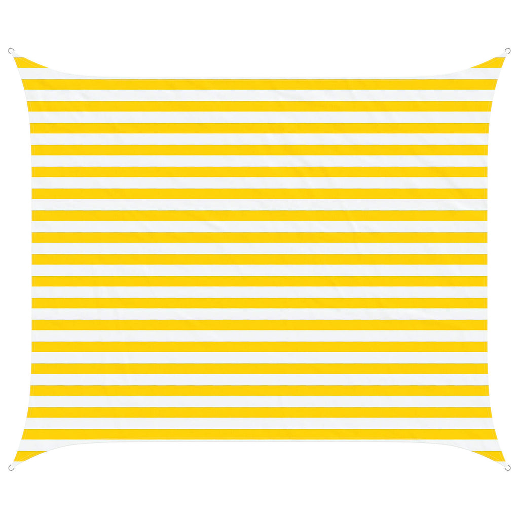 Vela da ombra solare Giallo e Bianco 2,5 x 3 m