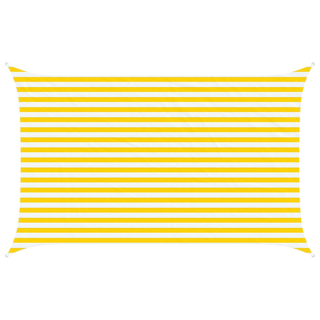 Vela da ombra solare Giallo e Bianco 4 x 2,5 m